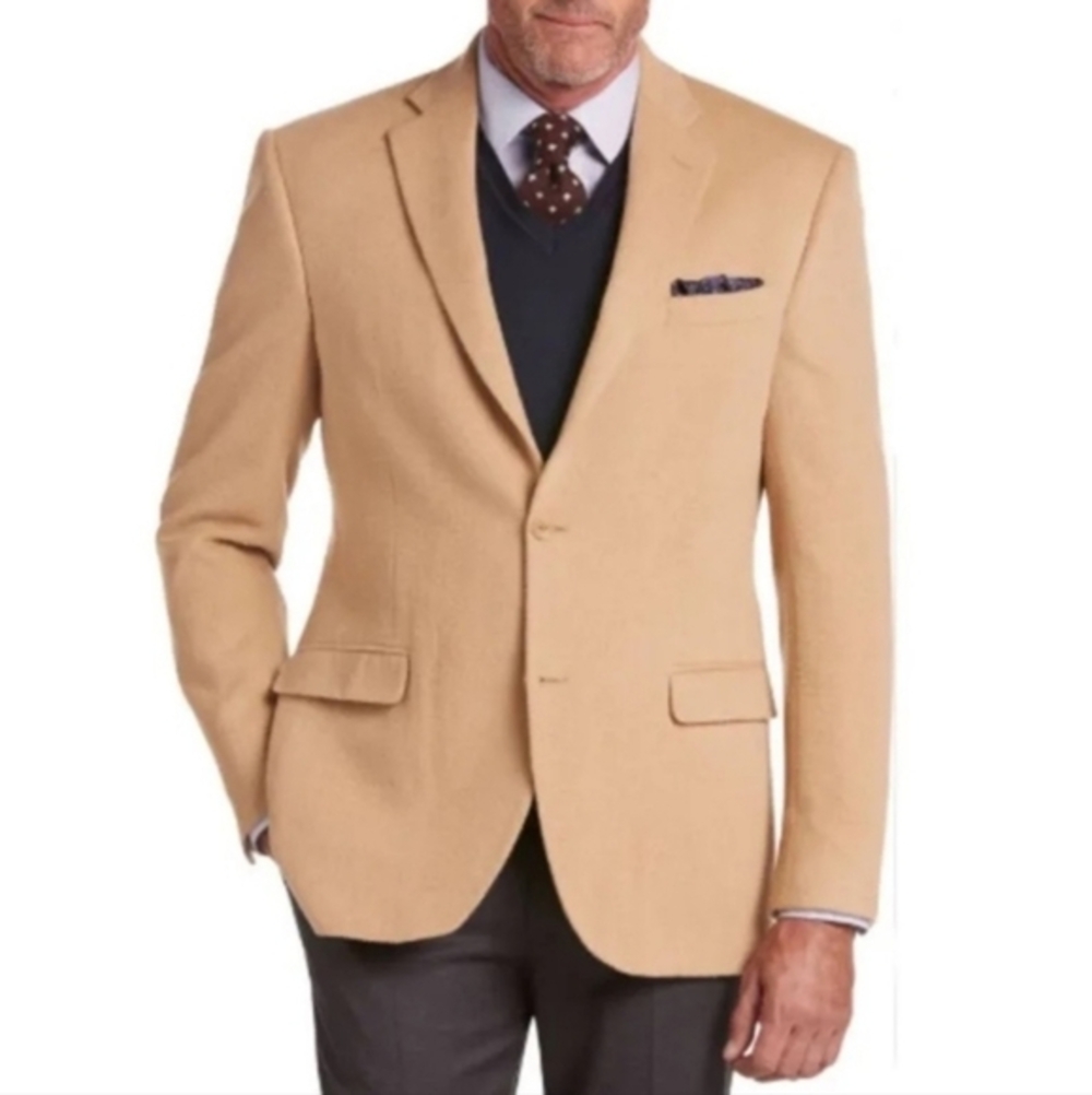 Jos. A Bank 100% Camel Hair Sports Coat Size‎ 40S Tan Office Church **Read**